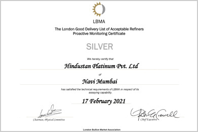  LBMA – Silver Proactive Monitoring Certificate